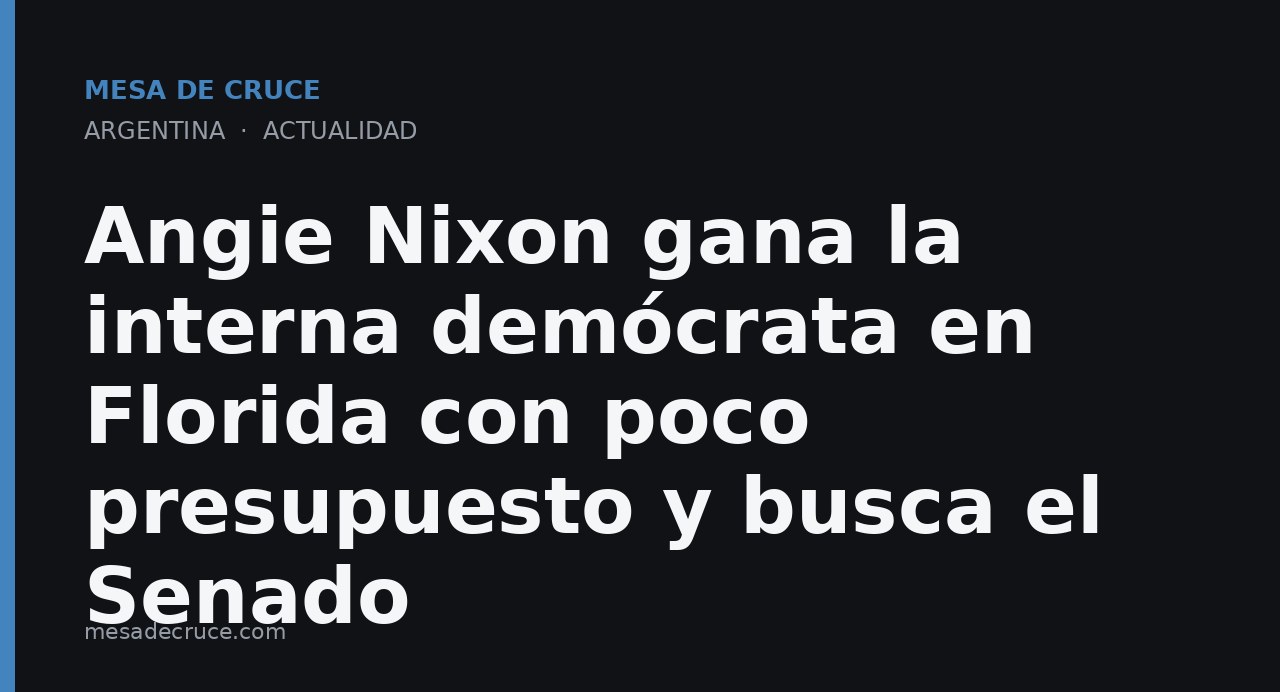 Angie Nixon gana la interna demócrata en Florida con poco presupuesto y busca el Senado
