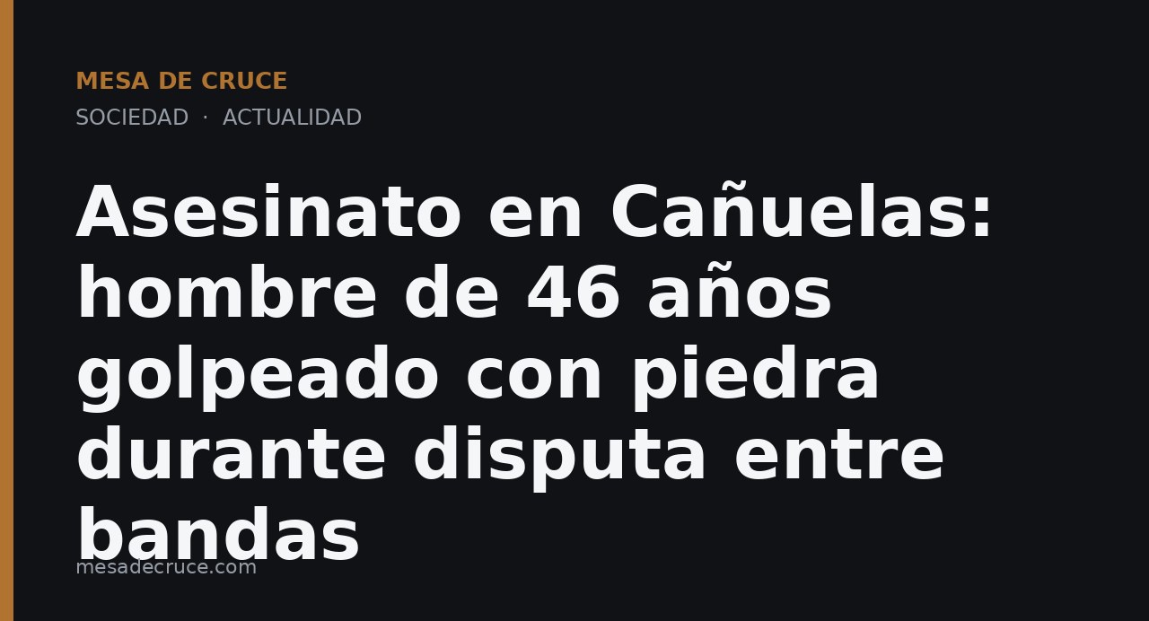 Asesinato en Cañuelas: hombre de 46 años golpeado con piedra durante disputa entre bandas