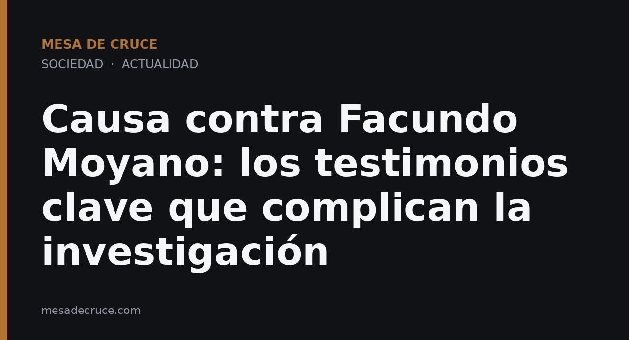 Causa contra Facundo Moyano: los testimonios clave que complican la investigación