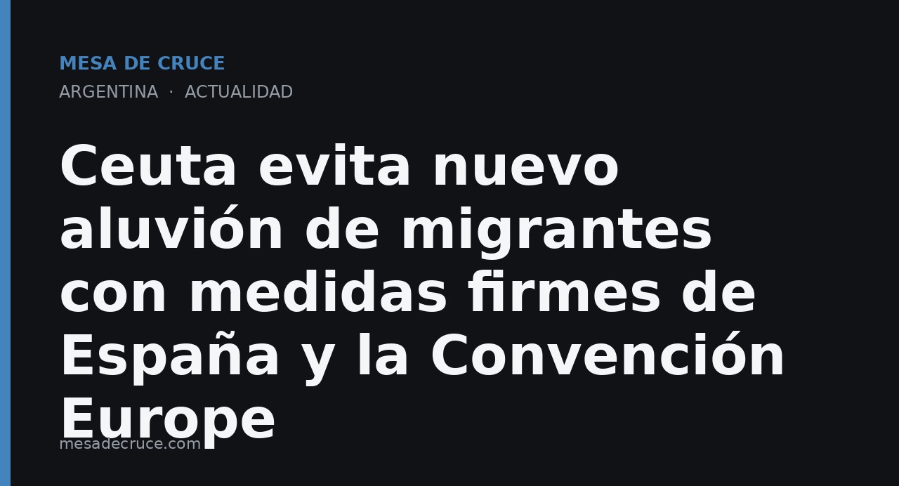 Ceuta evita nuevo aluvión de migrantes con medidas firmes de España y la Convención Europe