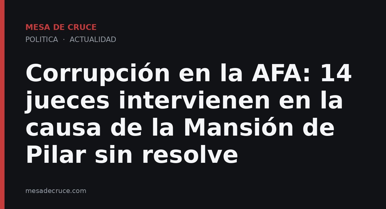 Corrupción en la AFA: 14 jueces intervienen en la causa de la Mansión de Pilar sin resolve