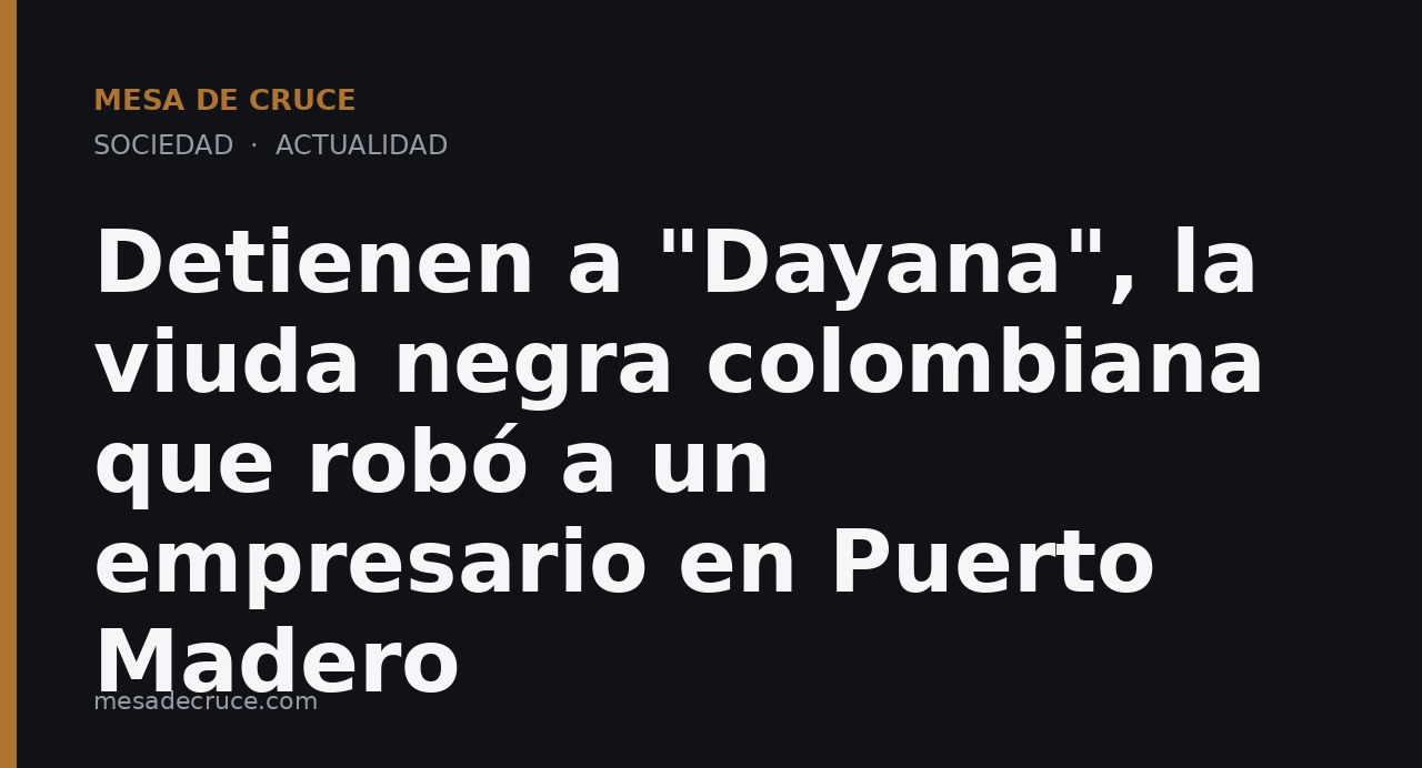 Detienen a "Dayana", la viuda negra colombiana que robó a un empresario en Puerto Madero