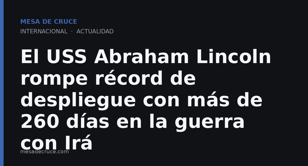 El USS Abraham Lincoln rompe récord de despliegue con más de 260 días en la guerra con Irá