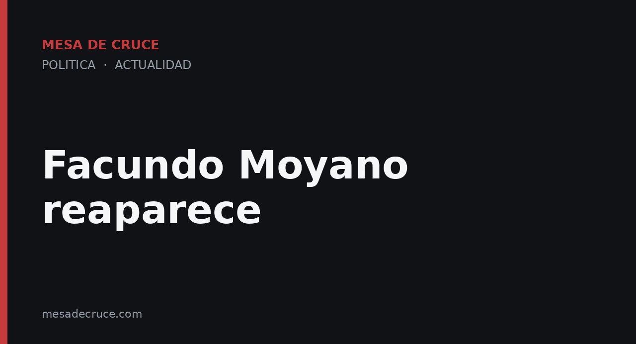 Facundo Moyano reaparece