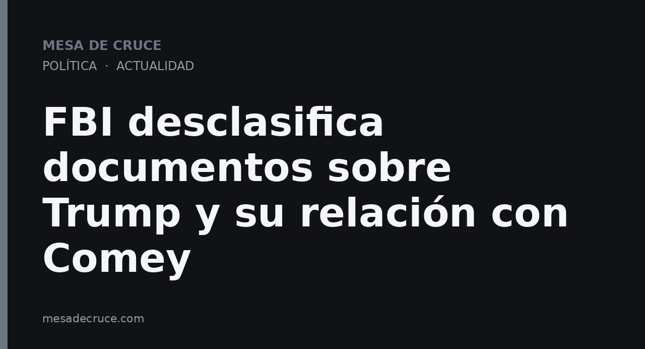 FBI desclasifica documentos sobre Trump y su relación con Comey