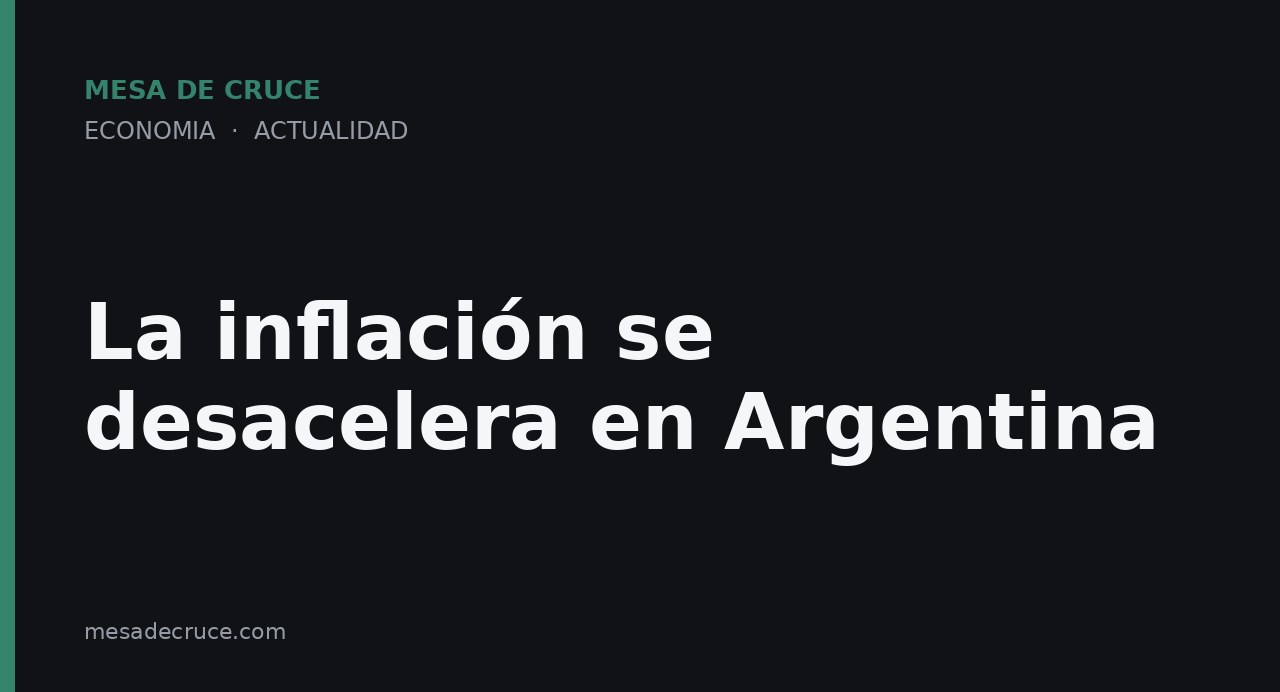 La inflación se desacelera en Argentina