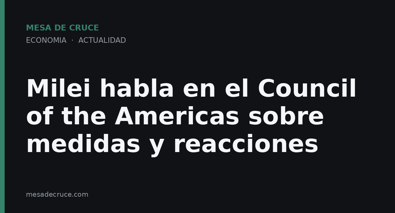 Milei habla en el Council of the Americas sobre medidas y reacciones