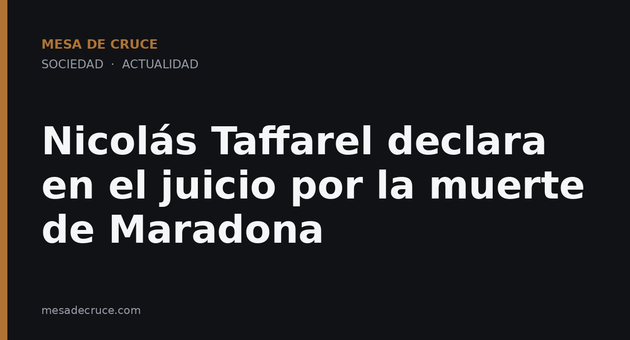 Nicolás Taffarel declara en el juicio por la muerte de Maradona