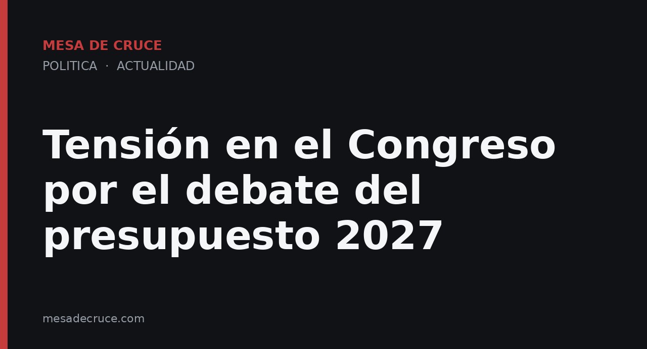 Tensión en el Congreso por el debate del presupuesto 2027
